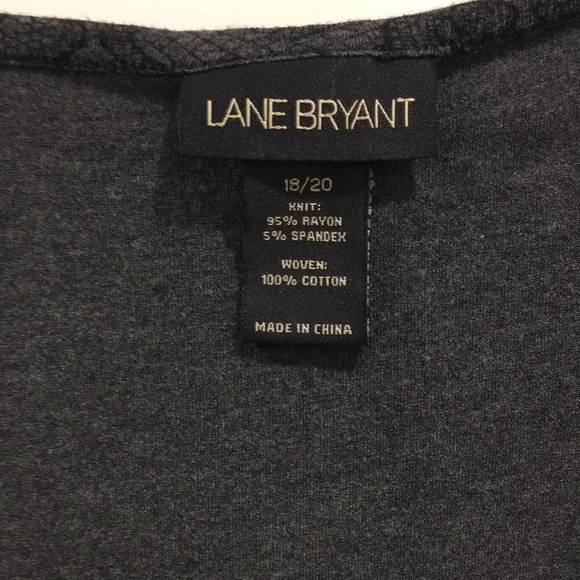 Lane Bryant top decorative T-shirt with a lace embroidery pattern. - Picture 3 of 9